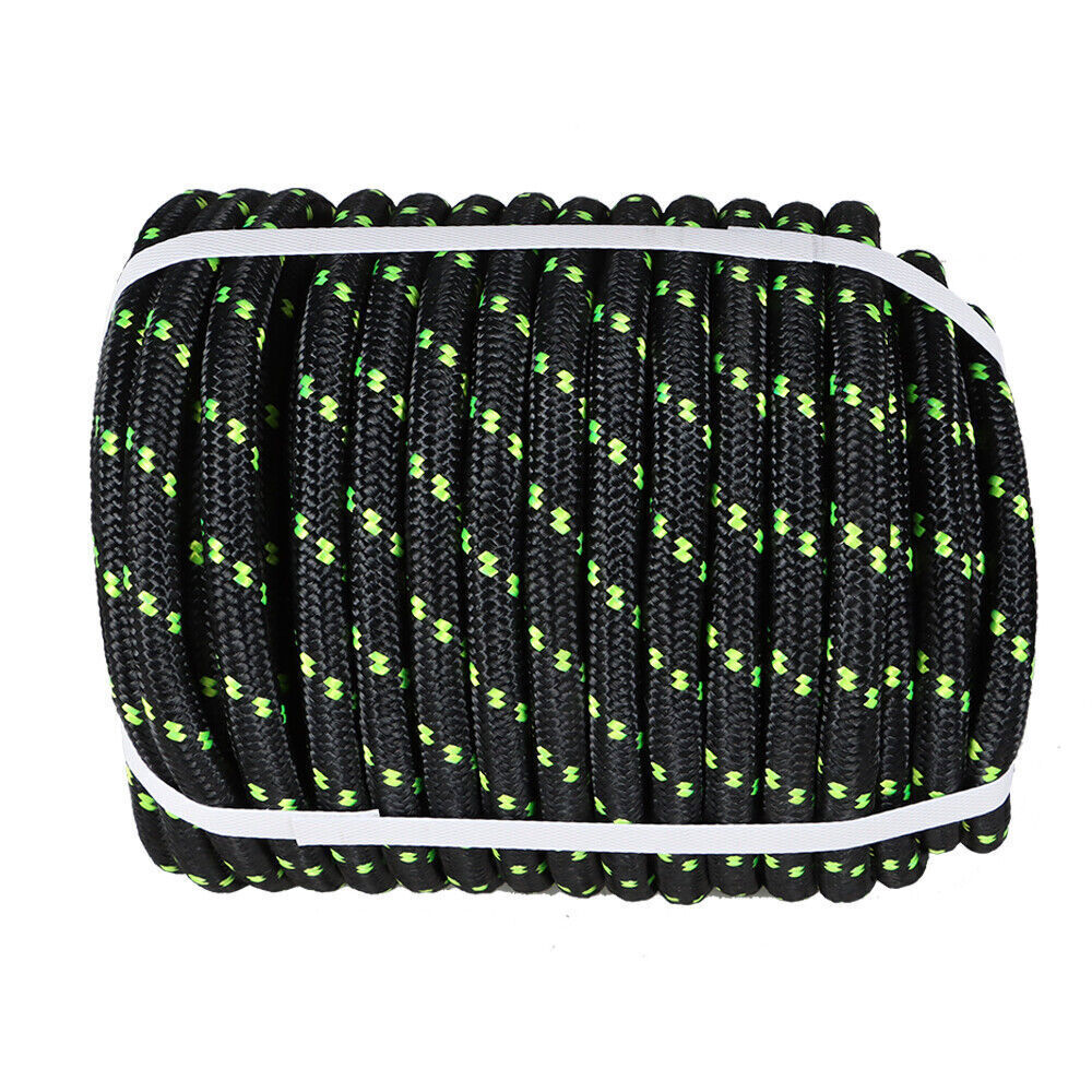 1/2" × 200' Bull Rope Double Braid Polyester Rope 6180Lbs Breaking Strength