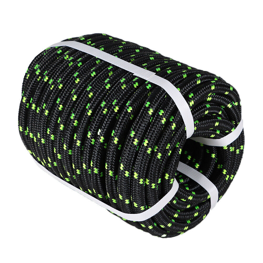 1/2" × 200' Bull Rope Double Braid Polyester Rope 6180Lbs Breaking Strength