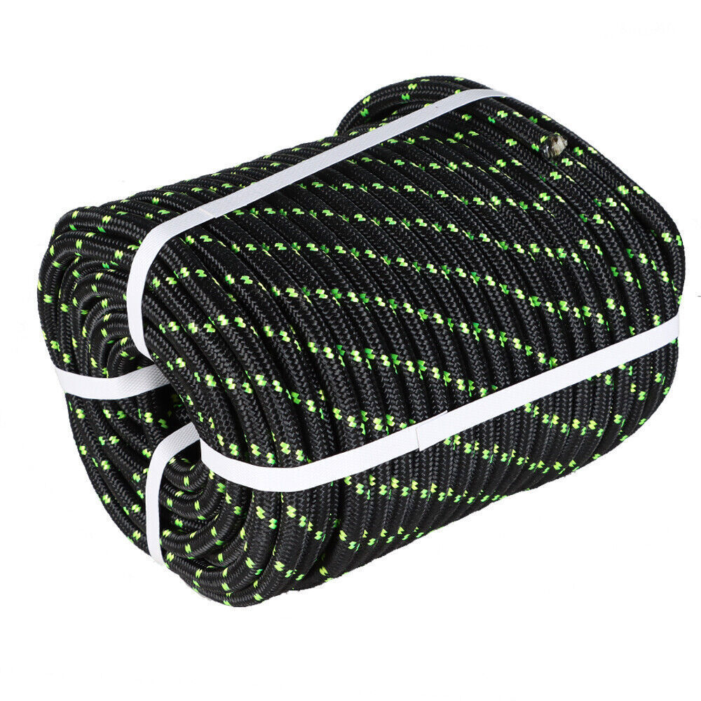 1/2" × 200' Bull Rope Double Braid Polyester Rope 6180Lbs Breaking Strength