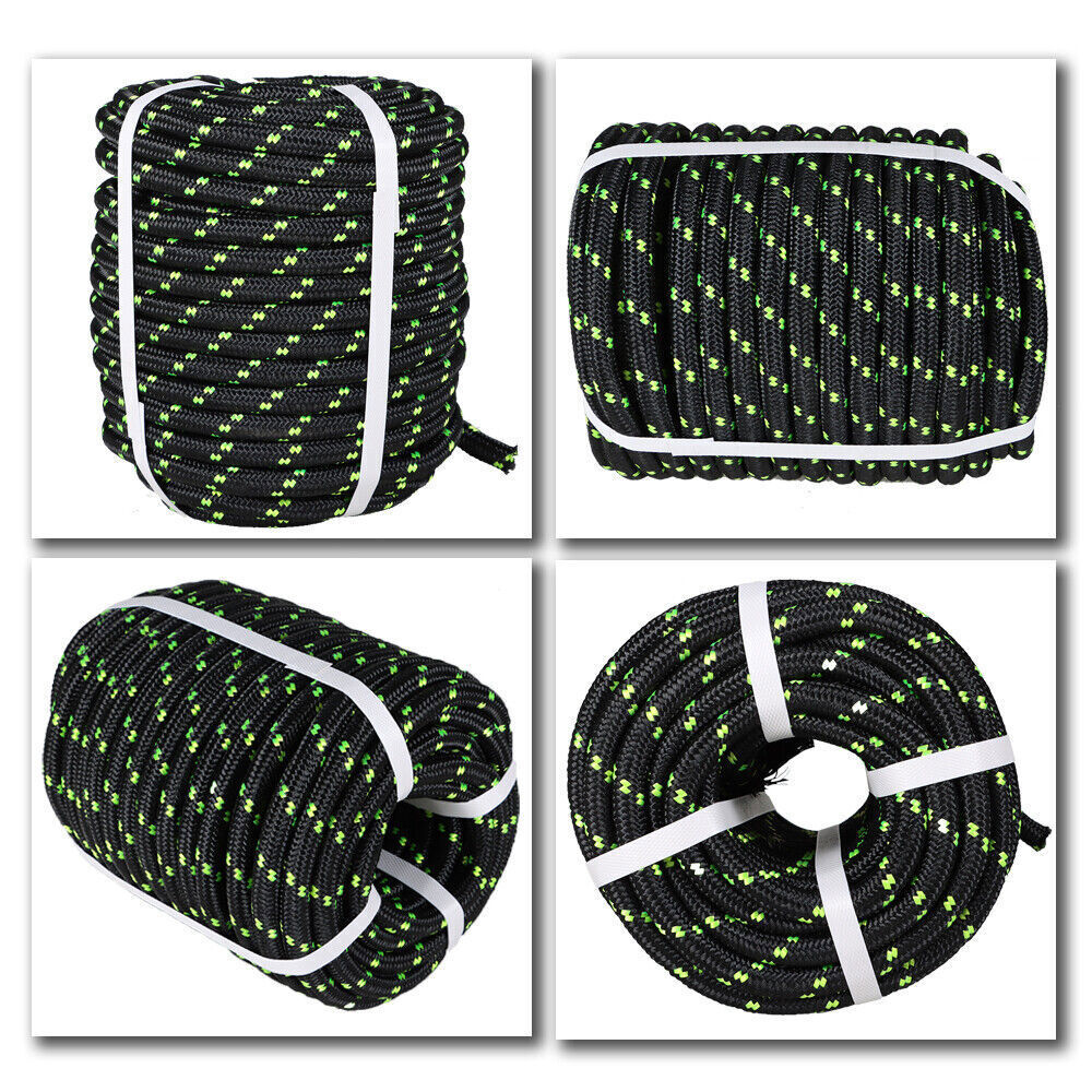 1/2" × 200' Bull Rope Double Braid Polyester Rope 6180Lbs Breaking Strength
