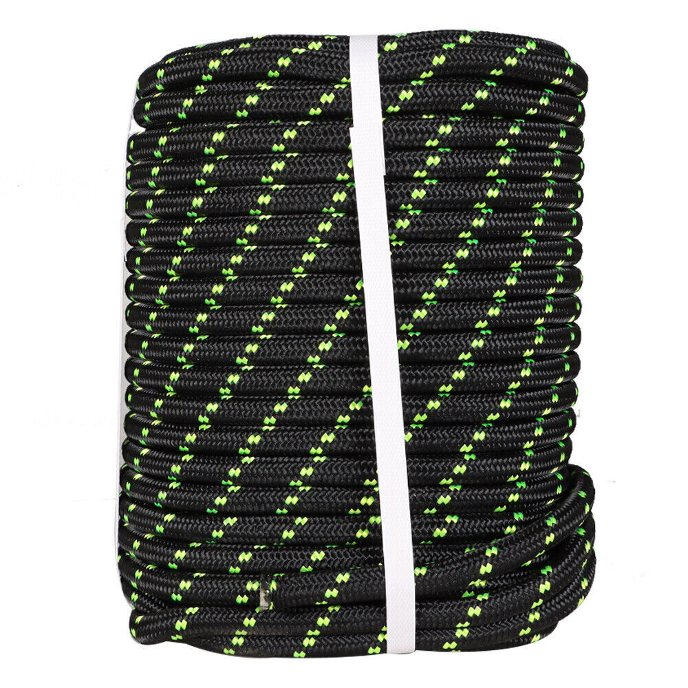 1/2" × 200' Bull Rope Double Braid Polyester Rope 6180Lbs Breaking Strength