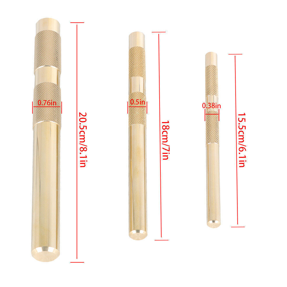 Brass Drift Punch Set 3 Pc Replace for 61360 3/8" to 3/4"