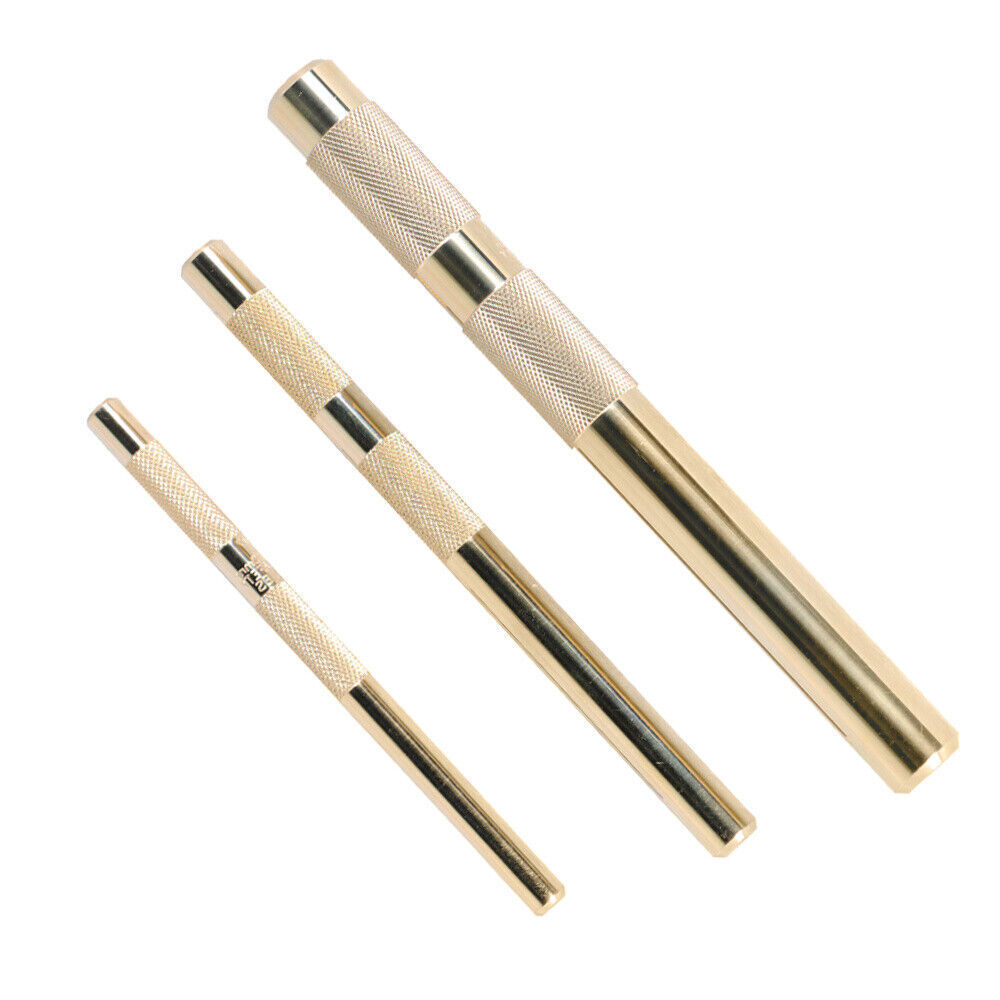 Brass Drift Punch Set 3 Pc Replace for 61360 3/8" to 3/4"
