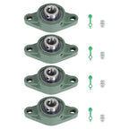 4PCS UCFL204-12 Solid Pillow Block Flange Mounted Bearing 3/4" Bore 2 Bolt