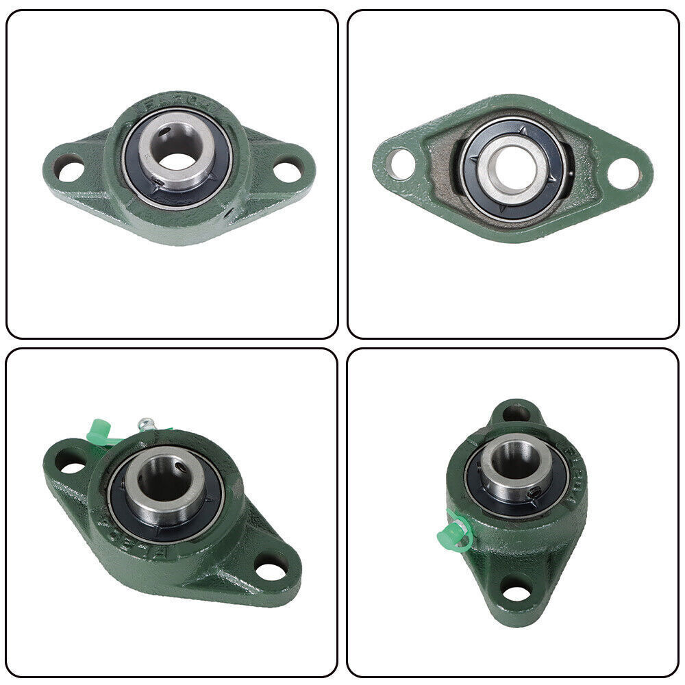 4PCS UCFL204-12 Solid Pillow Block Flange Mounted Bearing 3/4" Bore 2 Bolt