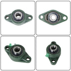 4PCS UCFL204-12 Solid Pillow Block Flange Mounted Bearing 3/4" Bore 2 Bolt