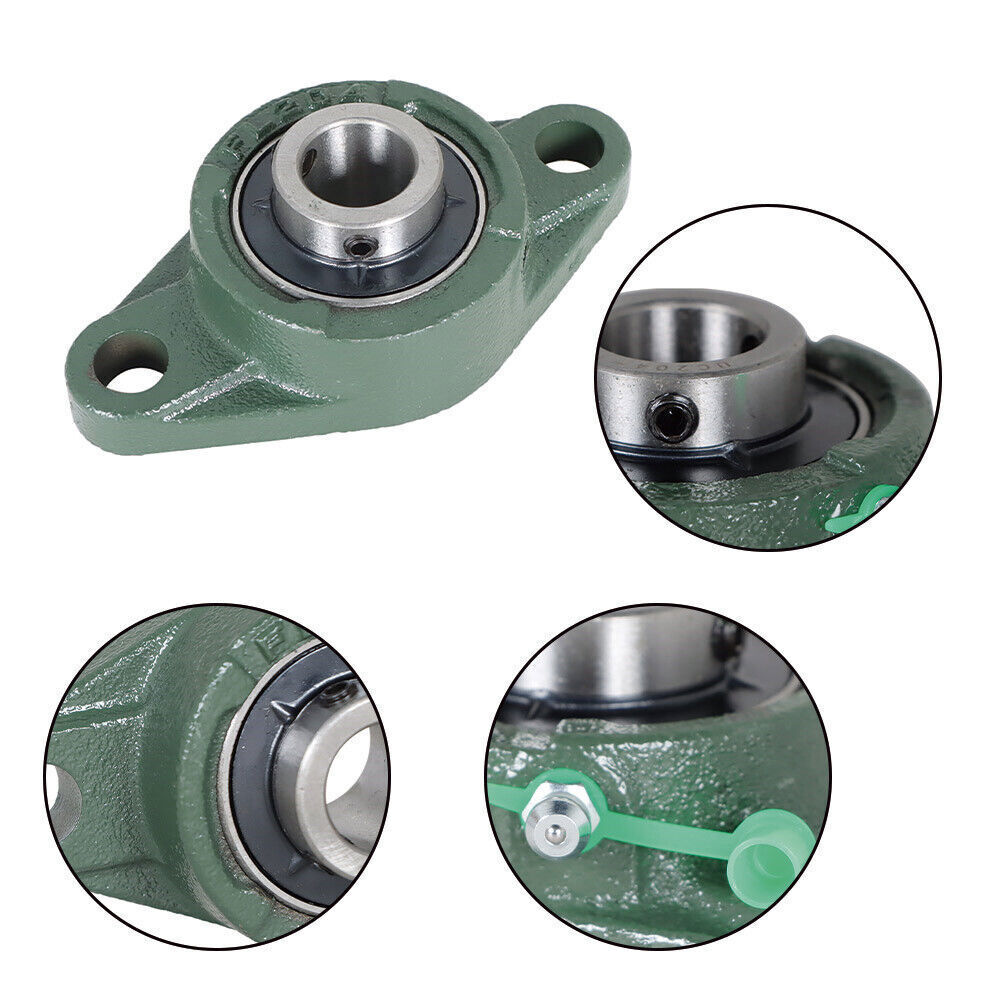 4PCS UCFL204-12 Solid Pillow Block Flange Mounted Bearing 3/4" Bore 2 Bolt