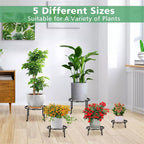 5 Pack Metal Plant Stand For Outdoor Indoor Plants Heavy Duty Flower Pot Stands
