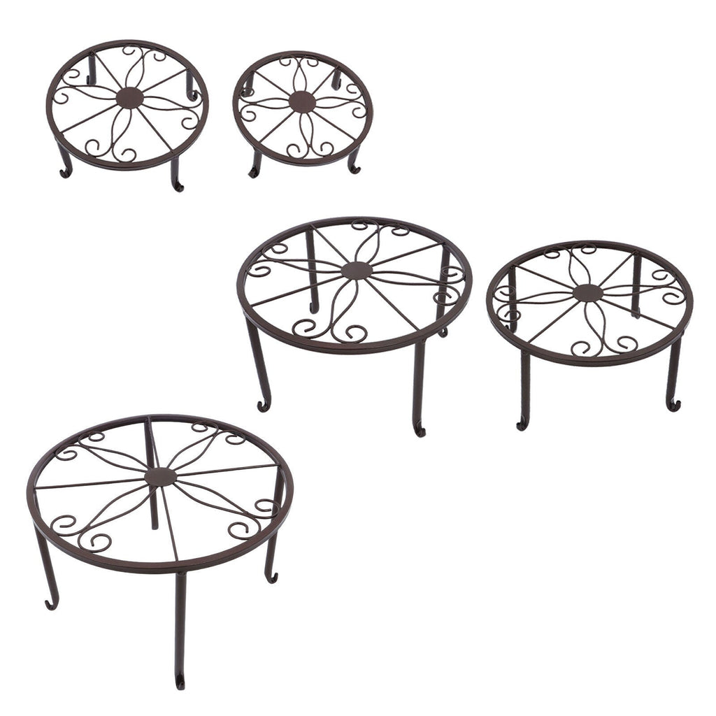 5 Pack Metal Plant Stand For Outdoor Indoor Plants Heavy Duty Flower Pot Stands
