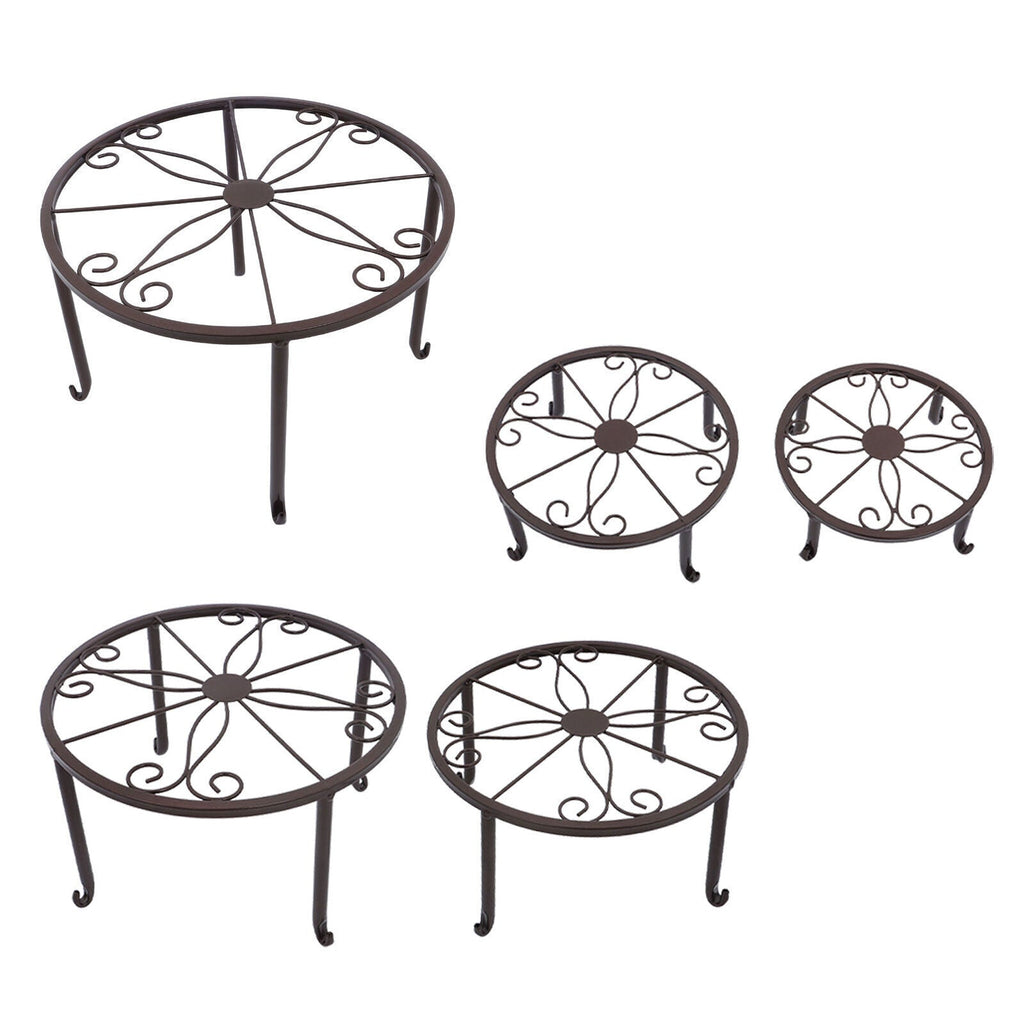 5 Pack Metal Plant Stand For Outdoor Indoor Plants Heavy Duty Flower Pot Stands