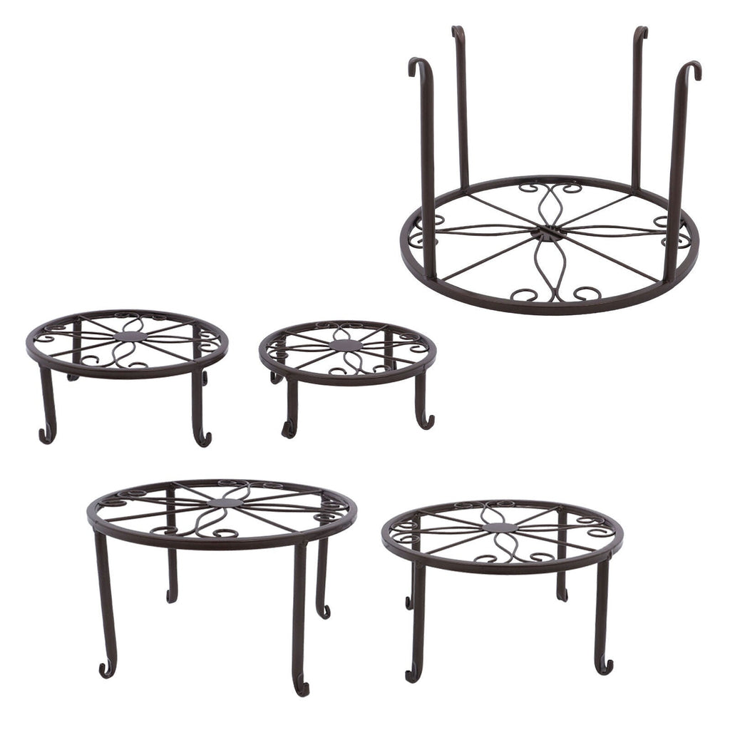 5 Pack Metal Plant Stand For Outdoor Indoor Plants Heavy Duty Flower Pot Stands