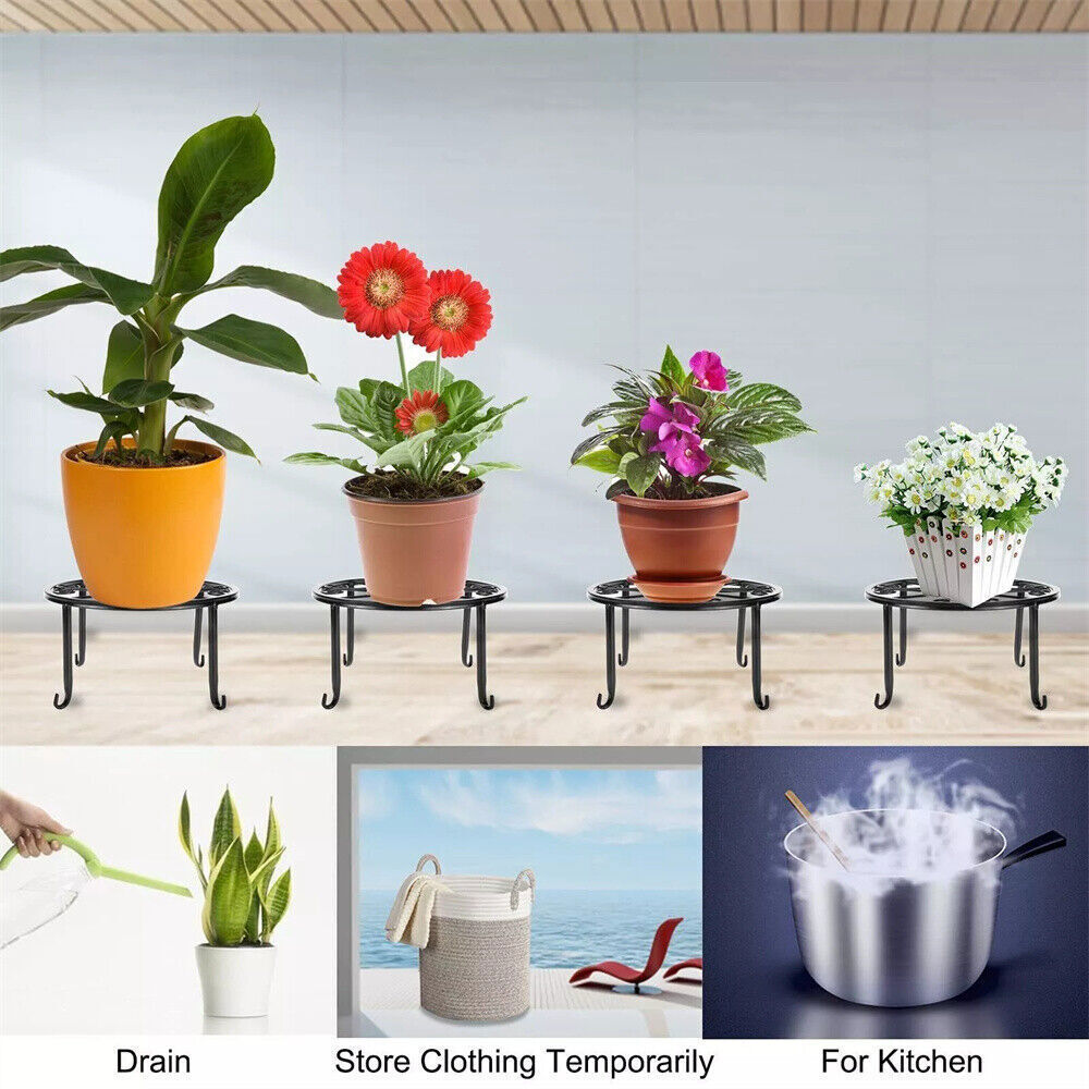 5 Pack Metal Plant Stand For Outdoor Indoor Plants Heavy Duty Flower Pot Stands