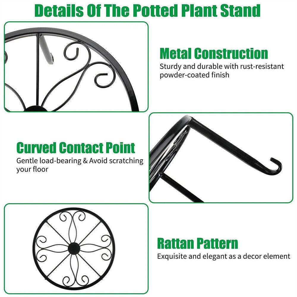 5 Pack Metal Plant Stand For Outdoor Indoor Plants Heavy Duty Flower Pot Stands