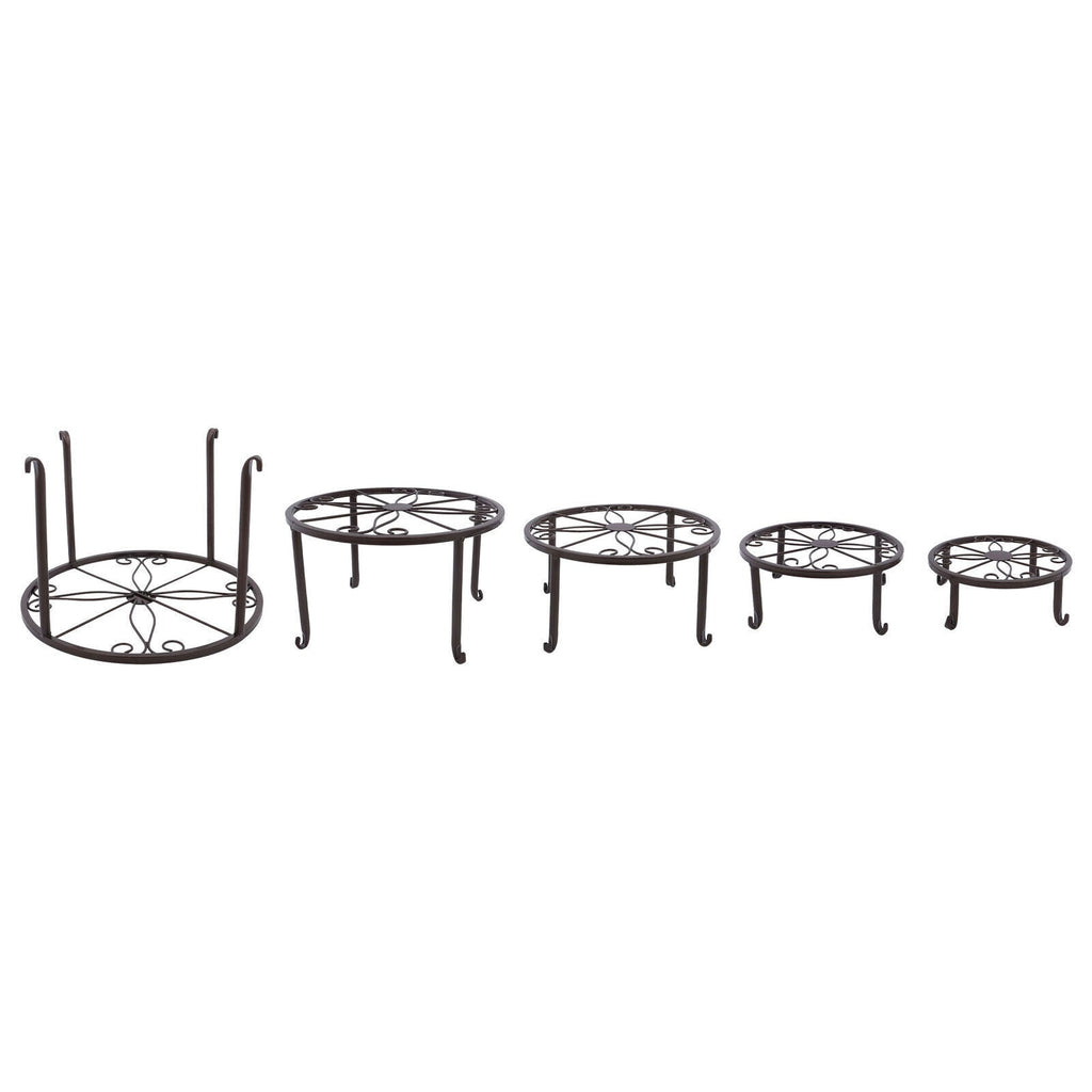 5 Pack Metal Plant Stand For Outdoor Indoor Plants Heavy Duty Flower Pot Stands
