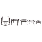 5 Pack Metal Plant Stand For Outdoor Indoor Plants Heavy Duty Flower Pot Stands