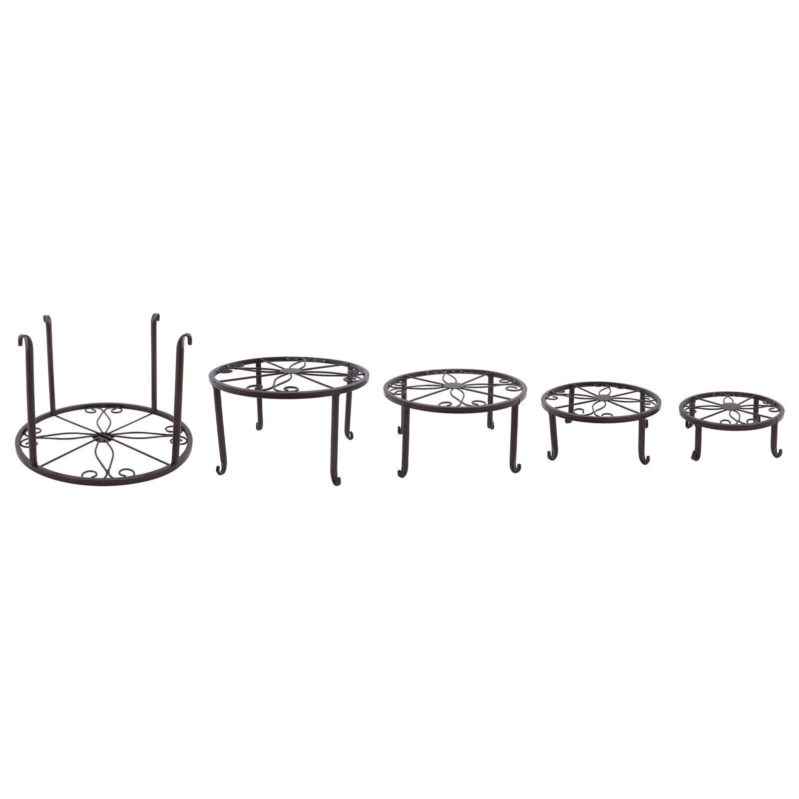 5 Pack Metal Plant Stand For Outdoor Indoor Plants Heavy Duty Flower Pot Stands