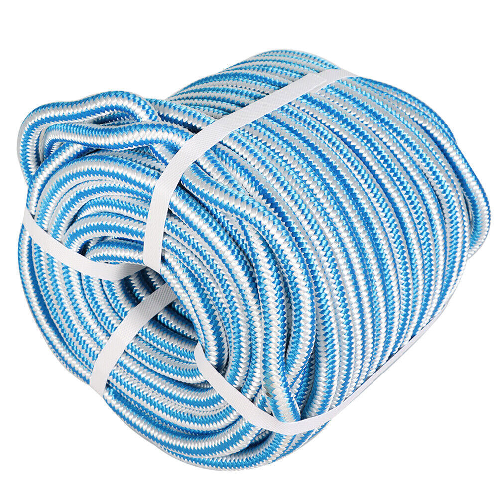1/2" × 150' Arborist Tree Climbing Rope 16 Strand Braided Nylon Core Polyester