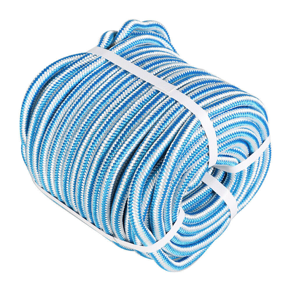 1/2" × 150' Arborist Tree Climbing Rope 16 Strand Braided Nylon Core Polyester