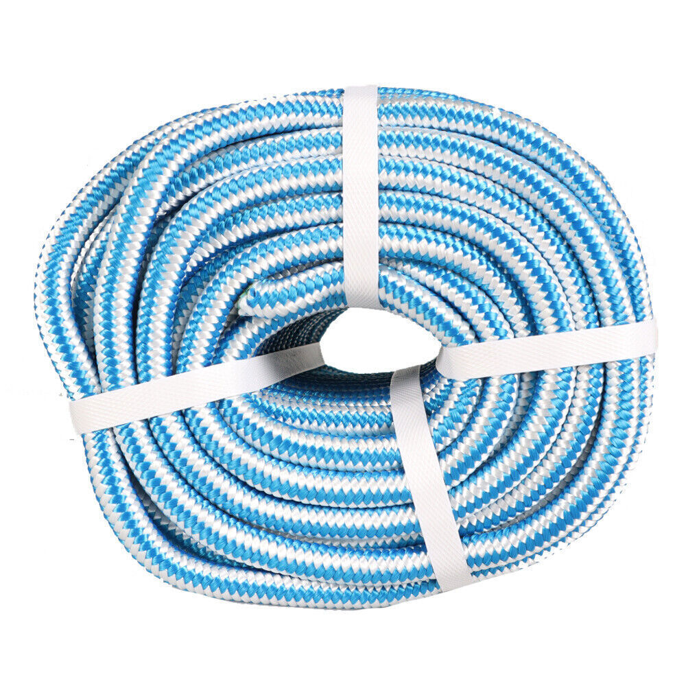 1/2" × 150' Arborist Tree Climbing Rope 16 Strand Braided Nylon Core Polyester