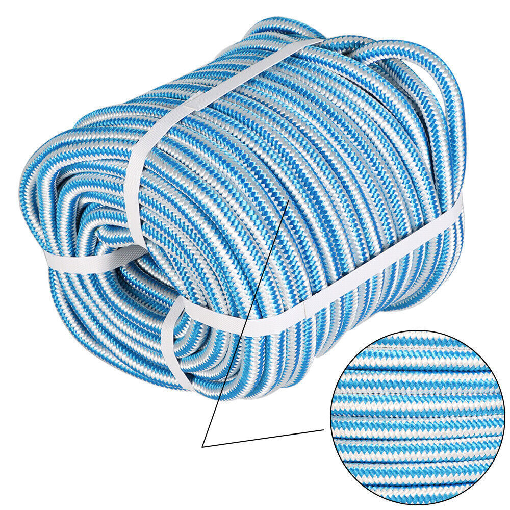 1/2" × 150' Arborist Tree Climbing Rope 16 Strand Braided Nylon Core Polyester