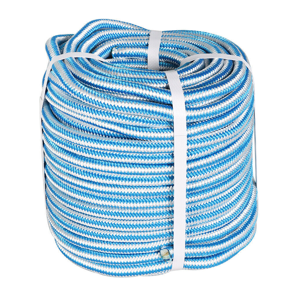 1/2" × 150' Arborist Tree Climbing Rope 16 Strand Braided Nylon Core Polyester
