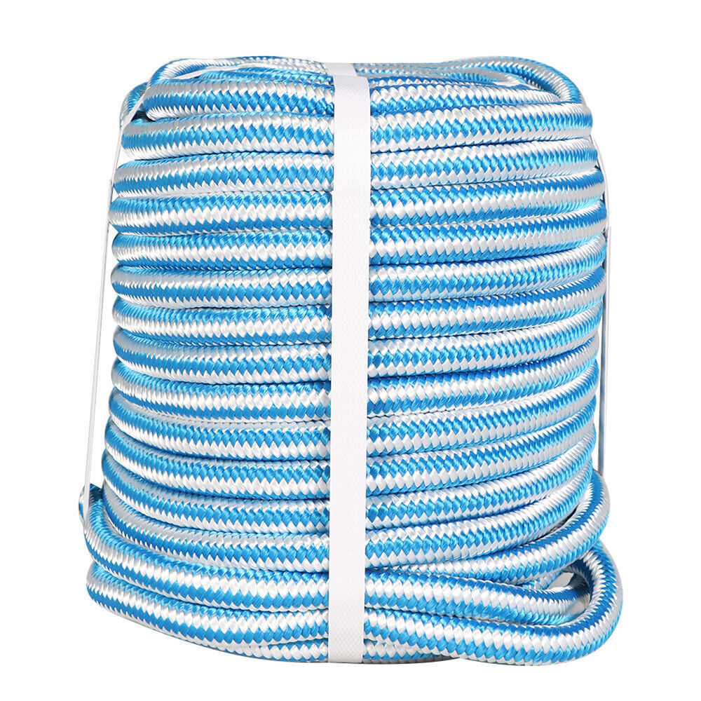 1/2" × 150' Arborist Tree Climbing Rope 16 Strand Braided Nylon Core Polyester