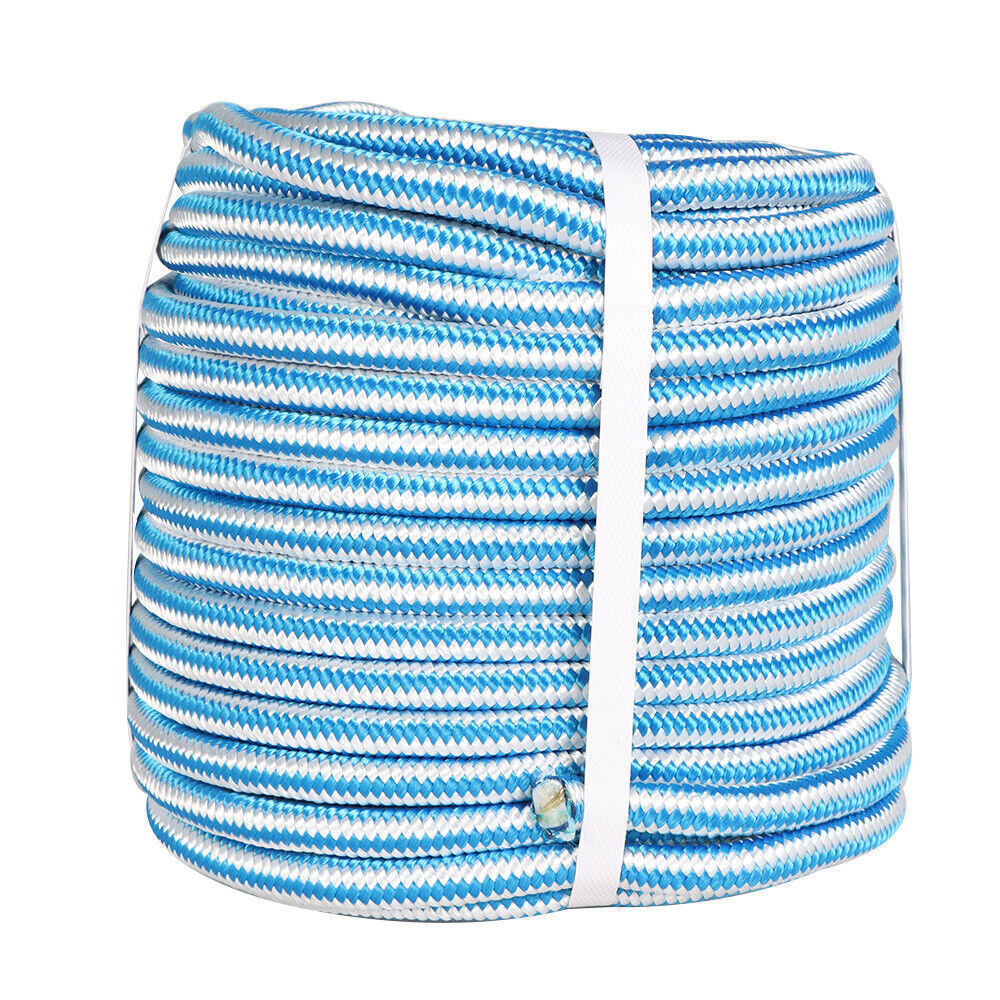 1/2" × 150' Arborist Tree Climbing Rope 16 Strand Braided Nylon Core Polyester