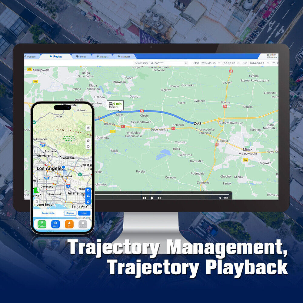 4G GPS Real Time Car Tracking Device GT76-20000mAH with Strong Built-in Magnet