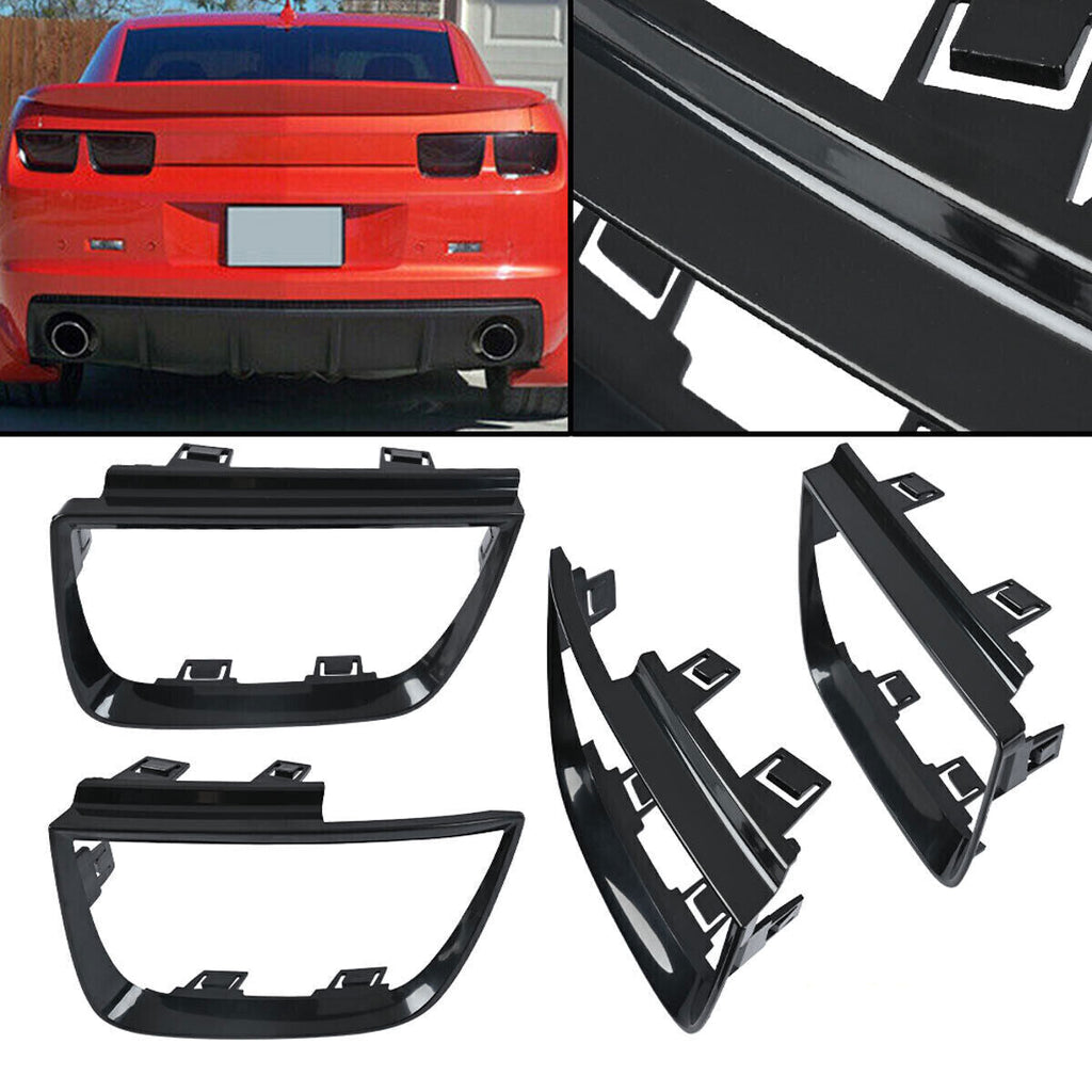 Rear Black For 2010-2013 Chevy Camaro LT LS SS Tail Light Bezel Covers
