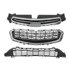 Front Bumper Grille Lower Set Black Plastic For 2015 Chevrolet Cruze