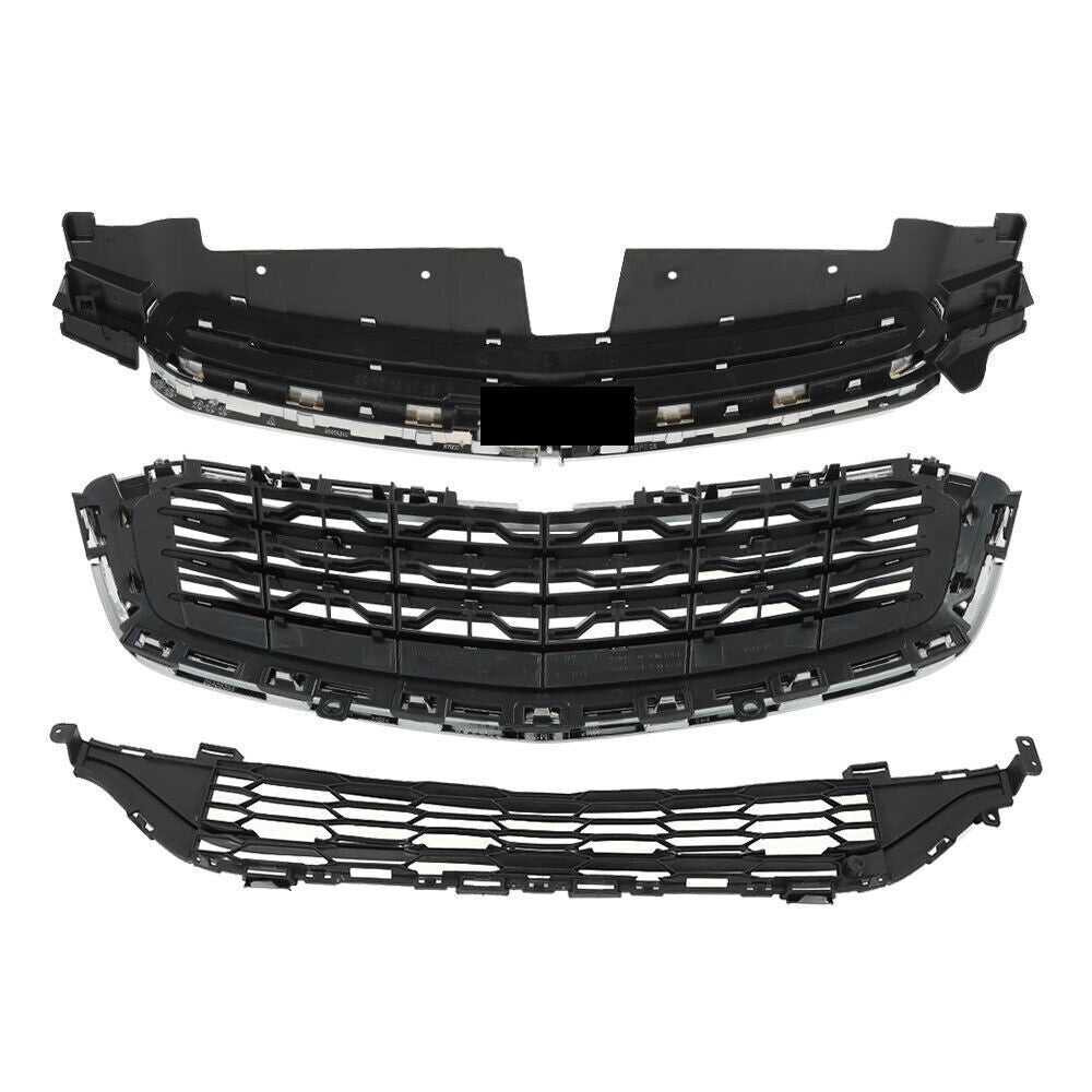 Front Bumper Grille Lower Set Black Plastic For 2015 Chevrolet Cruze