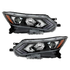 Left+Right Headlight For 2020-2022 Nissan Rogue Sport Halogen Type W/LED