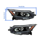 Left+Right Headlight For 2020-2022 Nissan Rogue Sport Halogen Type W/LED