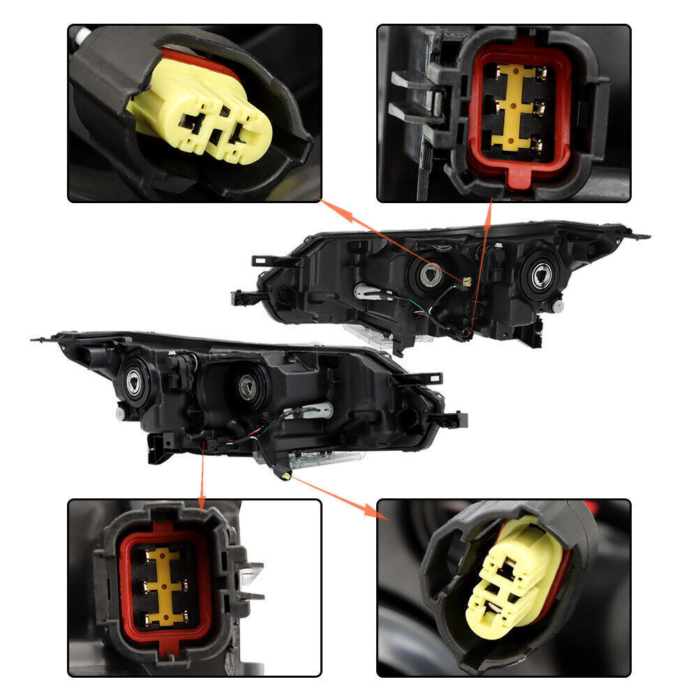 Left+Right Headlight For 2020-2022 Nissan Rogue Sport Halogen Type W/LED