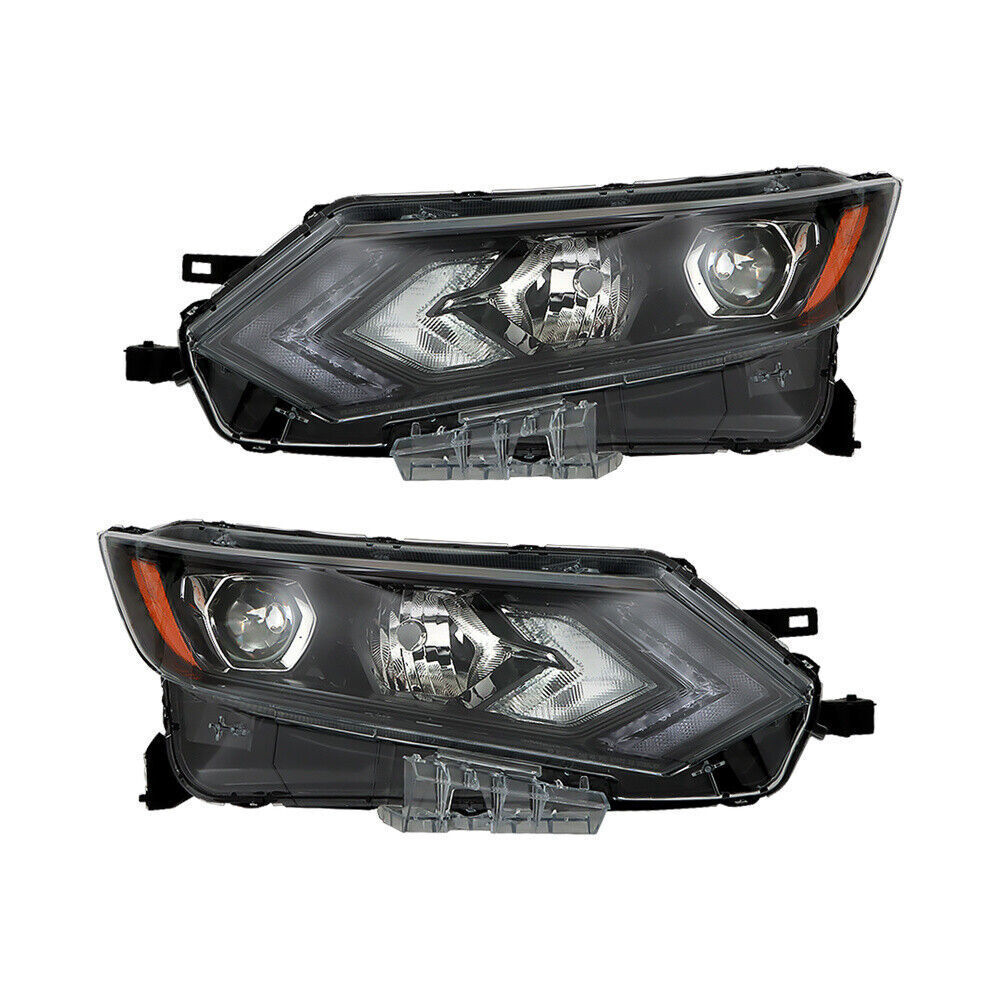 Left+Right Headlight For 2020-2022 Nissan Rogue Sport Halogen Type W/LED