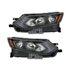 Left+Right Headlight For 2020-2022 Nissan Rogue Sport Halogen Type W/LED