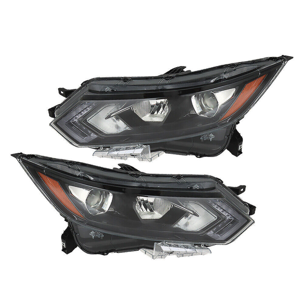 Left+Right Headlight For 2020-2022 Nissan Rogue Sport Halogen Type W/LED