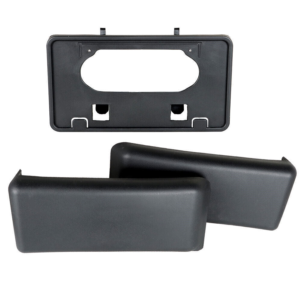 Bumper Guards Pads Front + License Plate Frame Bracket  For 09-14 Ford
