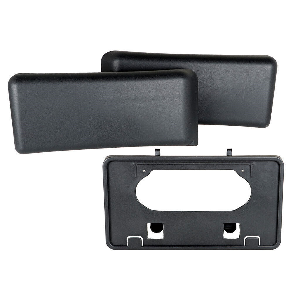 Bumper Guards Pads Front + License Plate Frame Bracket  For 09-14 Ford