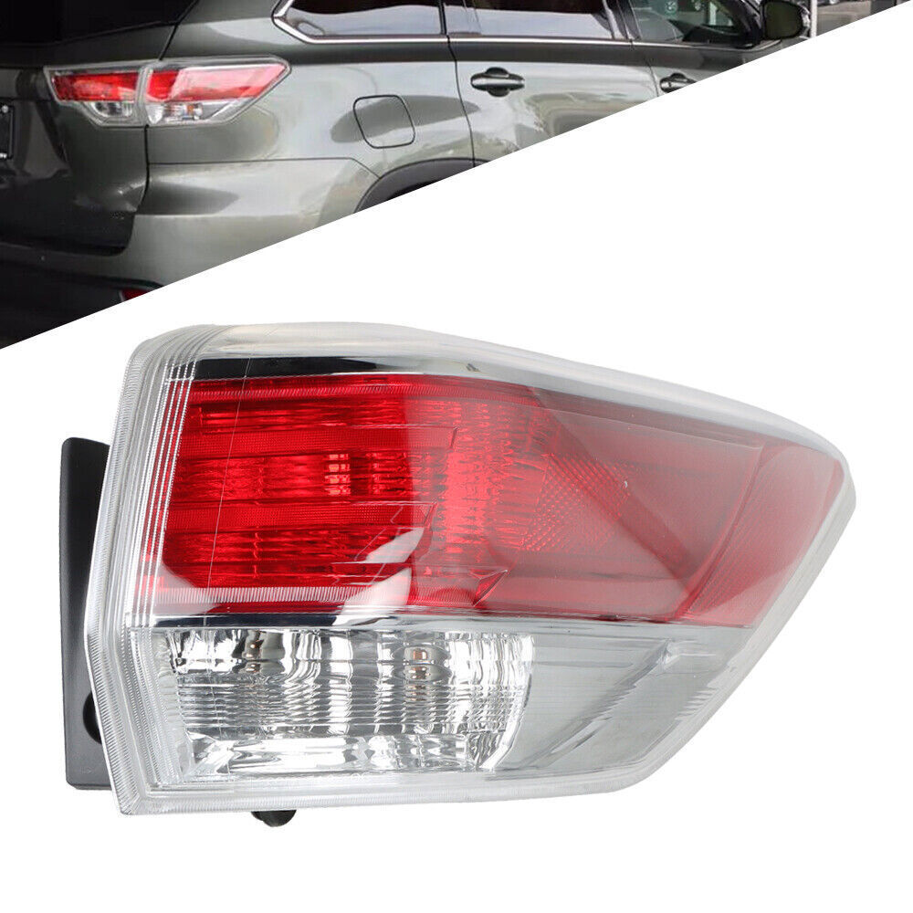 Outer Passenger Right Tail Lights For 2014-16 Toyota Highlander Halogen