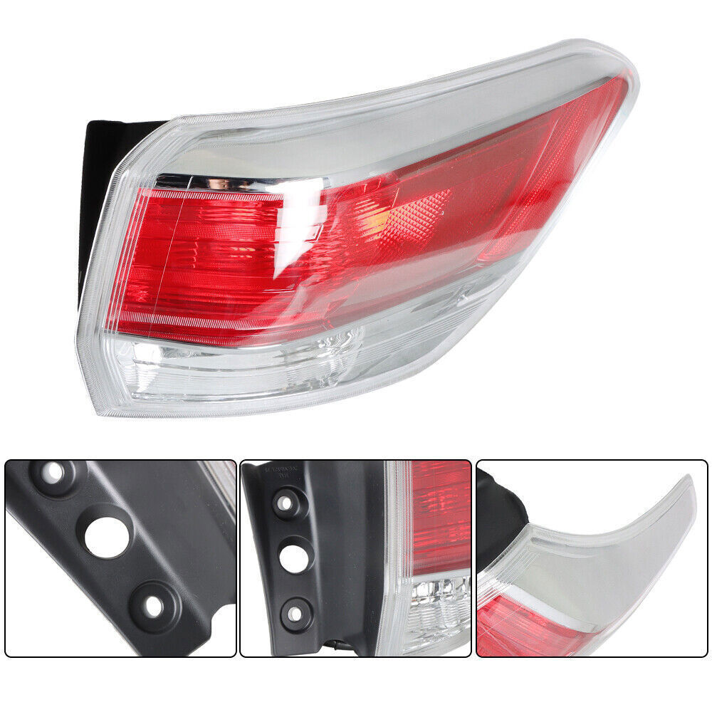 Outer Passenger Right Tail Lights For 2014-16 Toyota Highlander Halogen