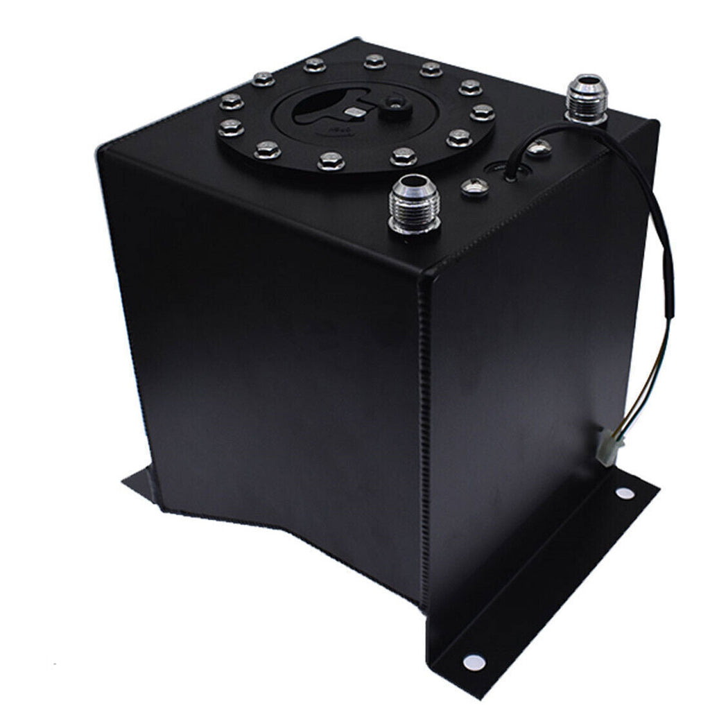 Fuel Cell Gas Tank+level Sender Racing Black Aluminum 2.5 Gallon/10L