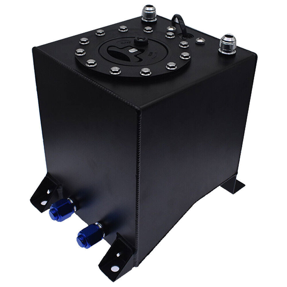 Fuel Cell Gas Tank+level Sender Racing Black Aluminum 2.5 Gallon/10L