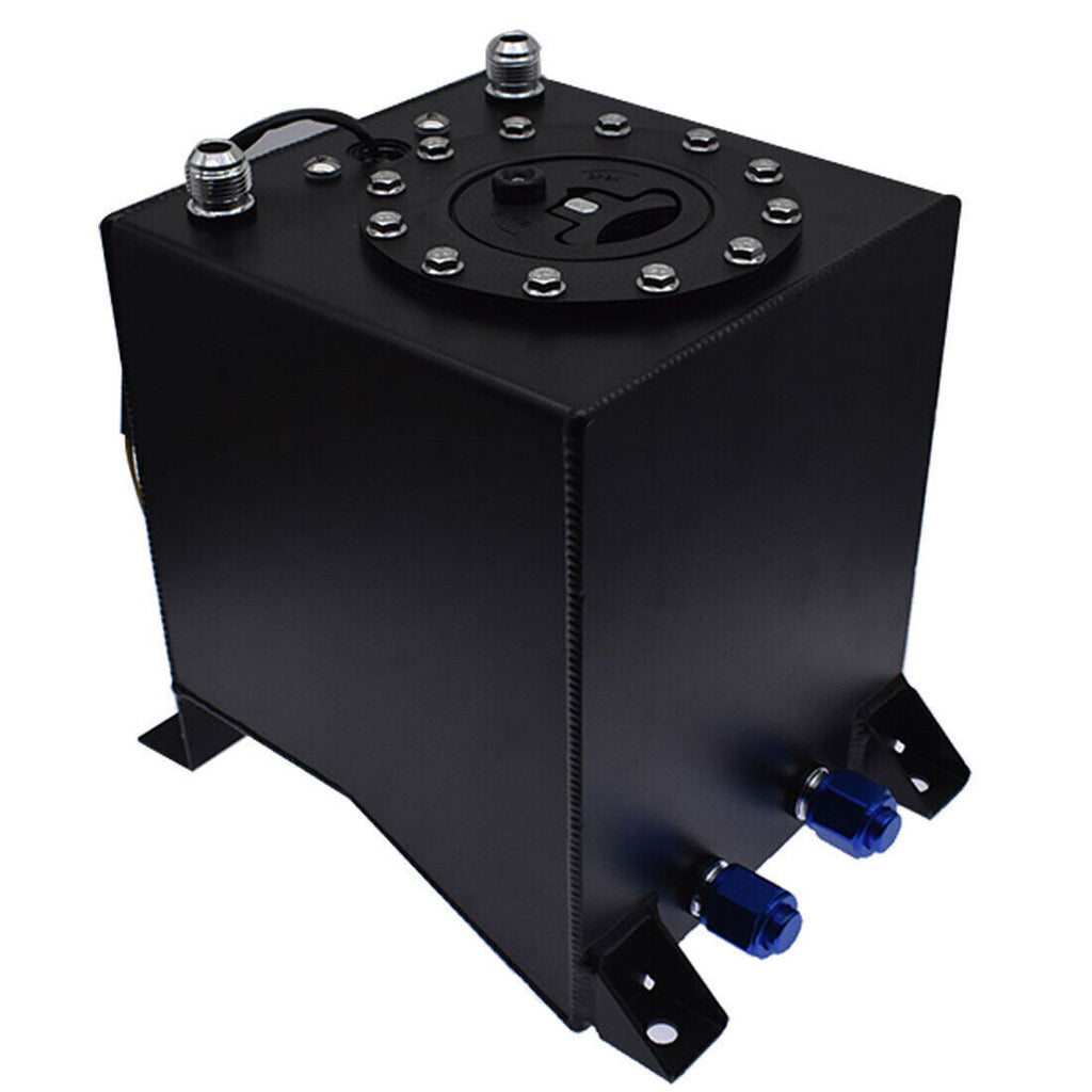 Fuel Cell Gas Tank+level Sender Racing Black Aluminum 2.5 Gallon/10L