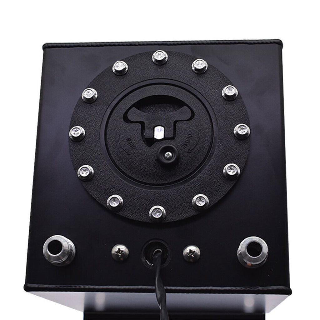 Fuel Cell Gas Tank+level Sender Racing Black Aluminum 2.5 Gallon/10L