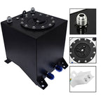 Fuel Cell Gas Tank+level Sender Racing Black Aluminum 2.5 Gallon/10L