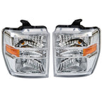 Right+Left Headlights For 2008-2014 Ford E150 E250 E350 E450 F650 F750