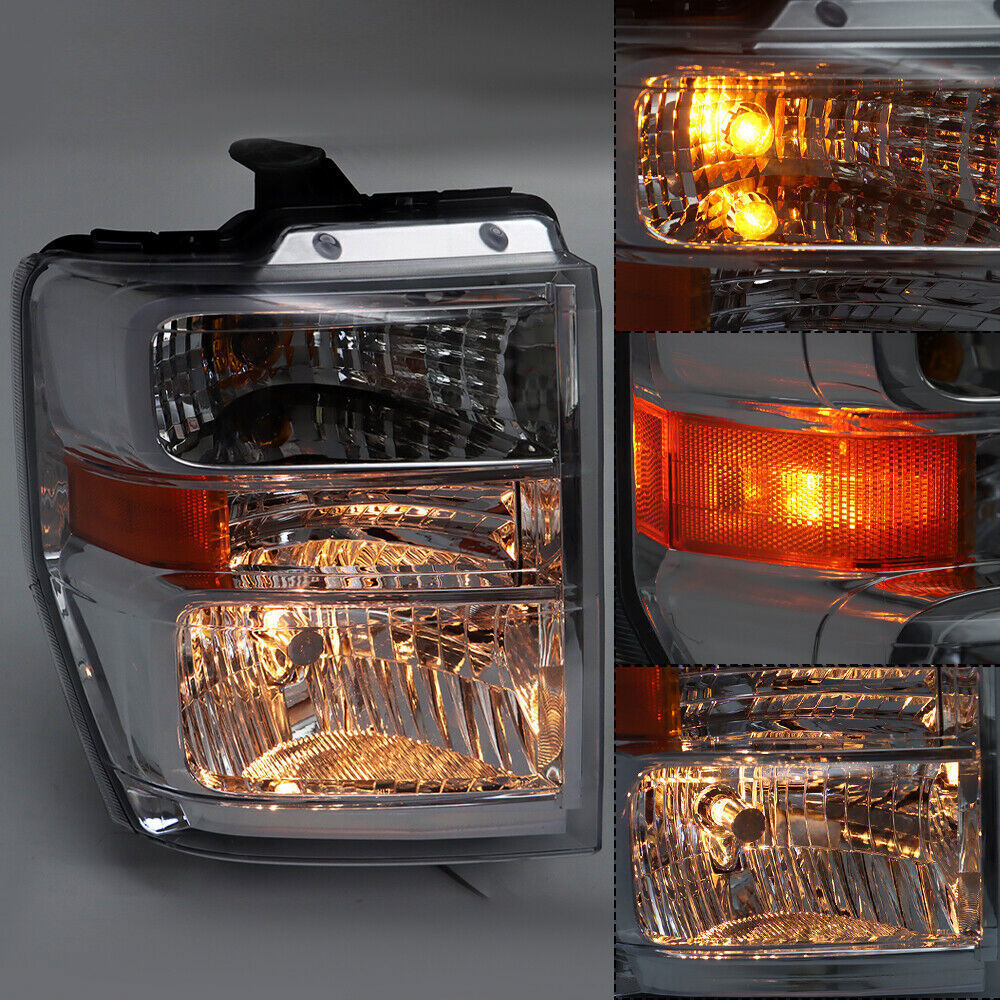 Right+Left Headlights For 2008-2014 Ford E150 E250 E350 E450 F650 F750