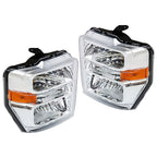 Right+Left Headlights For 2008-2014 Ford E150 E250 E350 E450 F650 F750