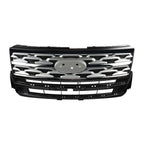 Front Upper Grille For 2018-2019 Ford Explorer Limited XLT Chrome&Black